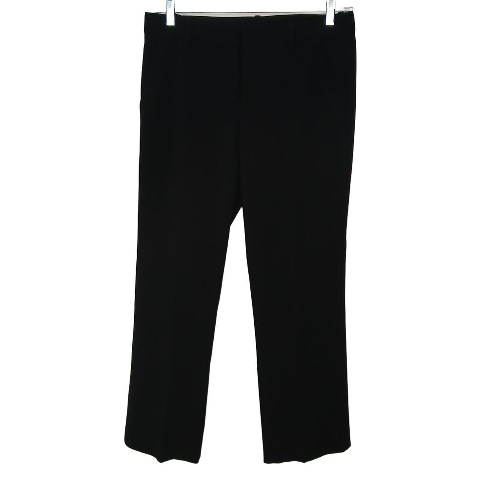 Theory Emery Women's Black Flat Front Dress Wool Blend Pants Trousers Size 6